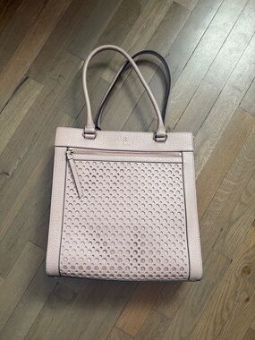 Kate Spade Mauve Perri Lane Lynne Perforated Tote